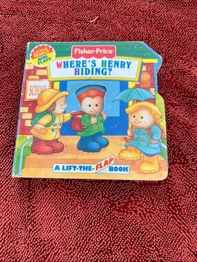Fisher-Price Where's Henry Hiding? Board Book - Blue, Green, Red, Yellow